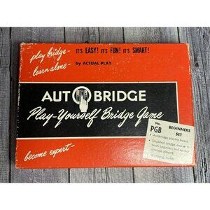 Autobridge PGB Beginners Basic Set Vtg Play Yourself Bridge Game w/ 48 Hands